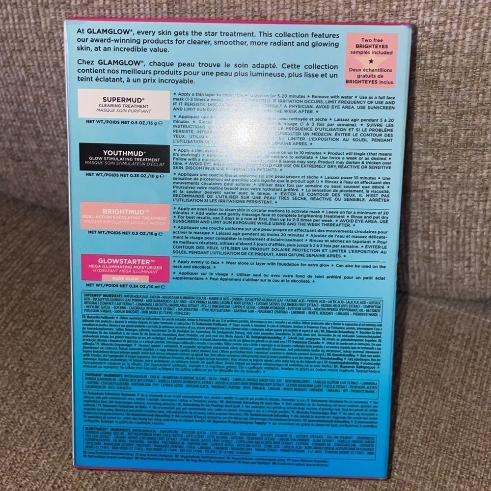 Glam Glow Instant Hits Award Winning Face Skin Masks & Moisturizer Set of 4 Mini - Picture 2 of 4